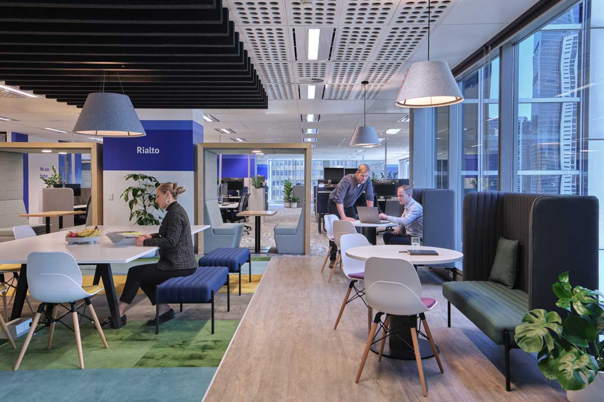 Jacobs Commercial Office Fitout Breakout Area - Axiom Workplaces